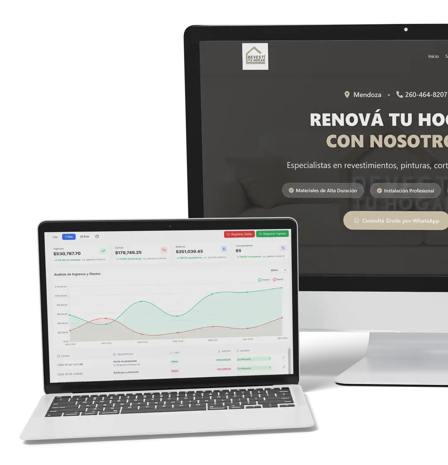 Ejemplo de sitio web desarrollado con IA por Lorenn.ai