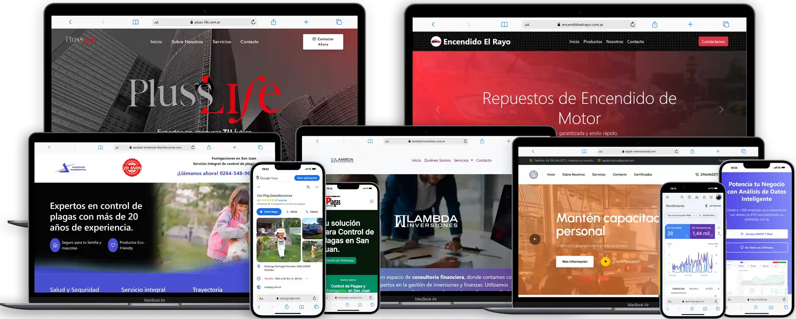 Ejemplo de sitio web desarrollado con IA por Lorenn.ai